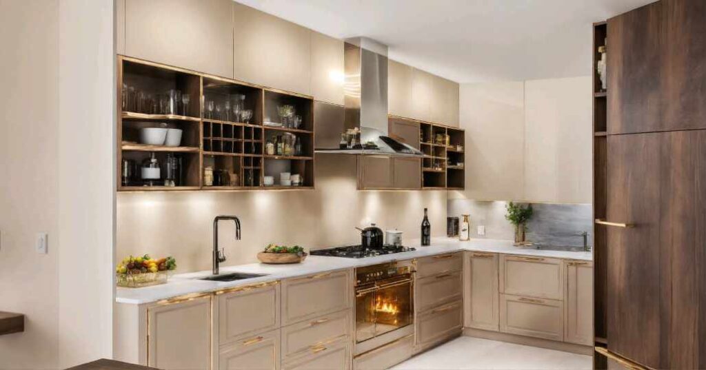 کابینت های یک آشپزخانه